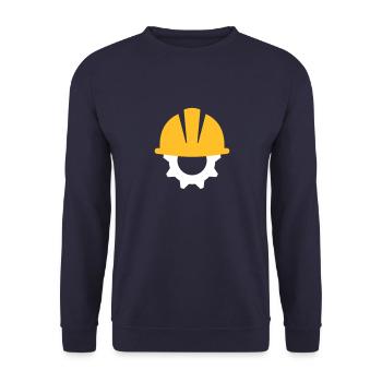 Casque de génie cadeau sécurité sur chantier - Sweat-shirt Unisexe - marine - Devant - Alina (178cm) & Michal (187cm)
