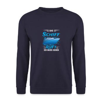 Croisière Le bateau appelle j’ai besoin de partir vacances - Sweat-shirt Unisexe - marine - Devant - Alina (178cm) & Michal (187cm)