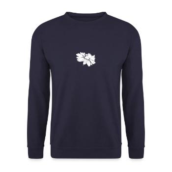 Bee Blossom Honey Bee Chamomile Daisies - Unisex Sweatshirt - navy - Front - Alina (178cm) & Michal (187cm)
