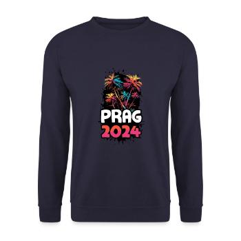 Prague 2024 Voyage de vacances coloré - Sweat-shirt Unisexe - marine - Devant - Alina (178cm) & Michal (187cm)