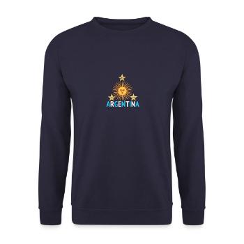 Argentina 3 stars - Unisex Sweatshirt - navy - Front - Alina (178cm) & Michal (187cm)