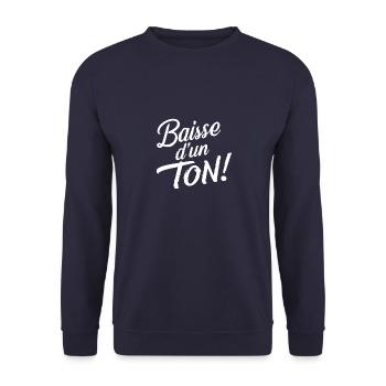 Baisse d'un ton - Sweat-shirt Unisexe - marine - Devant - Alina (178cm) & Michal (187cm)