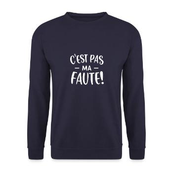 C'est pas ma faute ! - Sweat-shirt Unisexe - marine - Devant - Alina (178cm) & Michal (187cm)