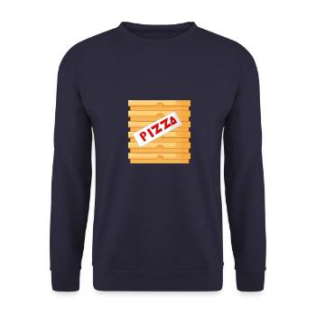 Pizza Pizza Box Pizza Supplier - Unisex Sweatshirt - navy - Front - Alina (178cm) & Michal (187cm)