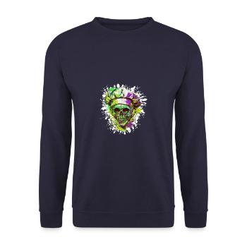 Crâne de chef - Sweat-shirt Unisexe - marine - Devant - Alina (178cm) & Michal (187cm)