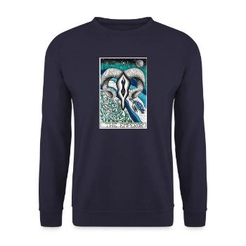 The Emperor - Unisex Sweatshirt - navy - Front - Alina (178cm) & Michal (187cm)