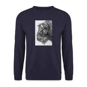 Wisent bw D4N3127 - Unisex Pullover - Navy - Vorne - Alina (178cm) & Michal (187cm)