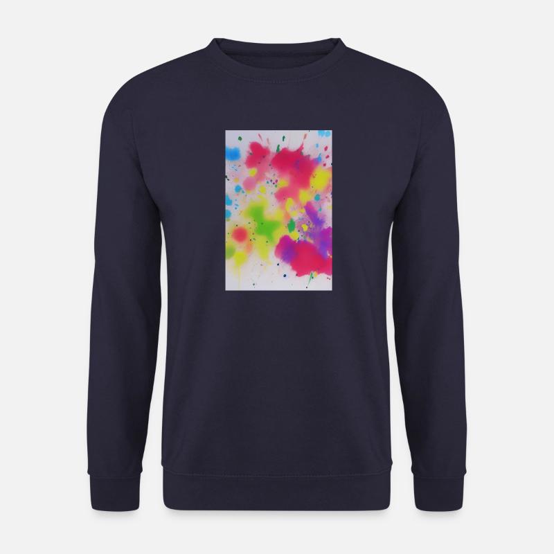 Bunte Farbspritzer - Unisex Pullover - Navy