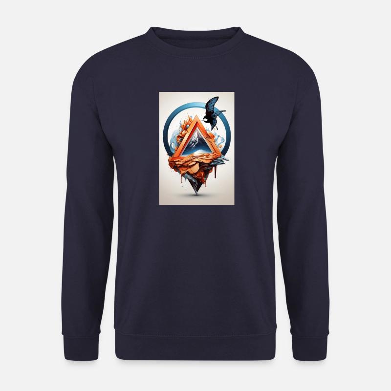 Eagle on melting mountains - Unisex Sweatshirt - navy