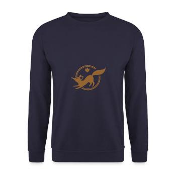 Fuchs - Tier Zoo Tierfreund Naturschutz - Unisex Pullover - Navy - Vorne - Alina (178cm) & Michal (187cm)