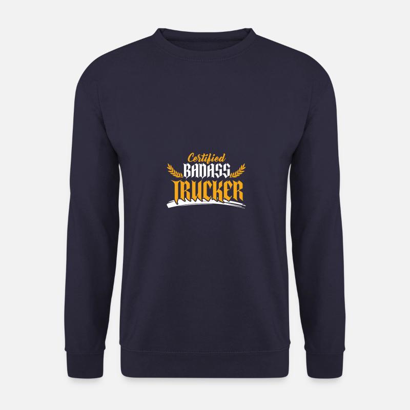 badass trucker spruch - Unisex Pullover - Navy
