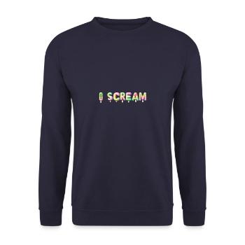 I SCREAM !! - Unisex Sweatshirt - navy - Front - Alina (178cm) & Michal (187cm)