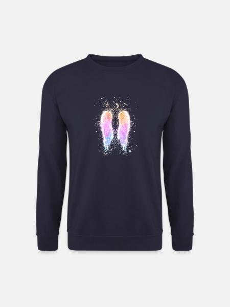 angelwings,flügel,aquarell,engelsflügel,pastell - Unisex Pullover - Navy
