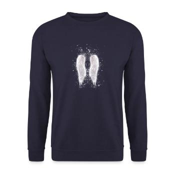 ailes d’ange, ailes, aquarelle, ailes d’ange, gris - Sweat-shirt Unisexe - marine - Devant - Alina (178cm) & Michal (187cm)
