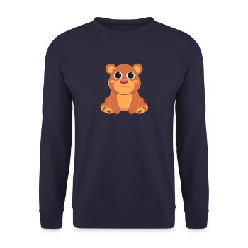 Ours ours - Sweat-shirt Unisexe - marine - Devant - Alina (178cm) & Michal (187cm)