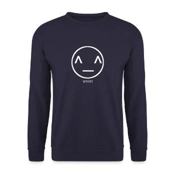 Sourire! - Sweat-shirt Unisexe - marine - Devant - Alina (178cm) & Michal (187cm)