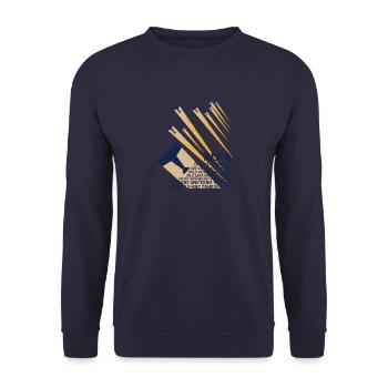 International Phonetic Alphabet - Unisex Sweatshirt - navy - Front - Alina (178cm) & Michal (187cm)
