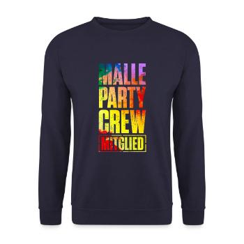 Membre de l’équipage de Malle Party Mallorca - Sweat-shirt Unisexe - marine - Devant - Alina (178cm) & Michal (187cm)