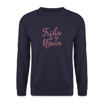 Tribu de la Novia Bride's Tribe Bridesmaid Wedding - Unisex Sweatshirt - navy - Front - Alina (178cm) & Michal (187cm)
