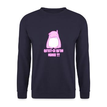 manger ! - Sweat-shirt Unisexe - marine - Devant - Alina (178cm) & Michal (187cm)