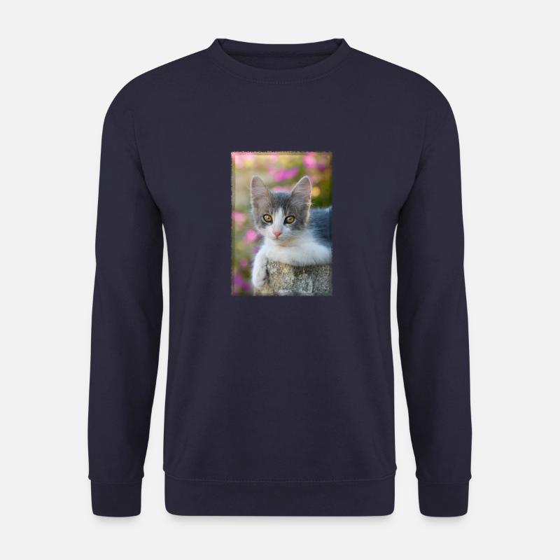 Cute gray-white kitten - Unisex Sweatshirt - navy