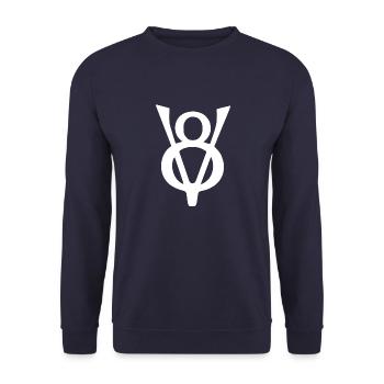 V8 - Unisex Sweatshirt - navy - Front - Alina (178cm) & Michal (187cm)