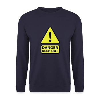 Danger Keep Out - Unisex Sweatshirt - navy - Front - Alina (178cm) & Michal (187cm)