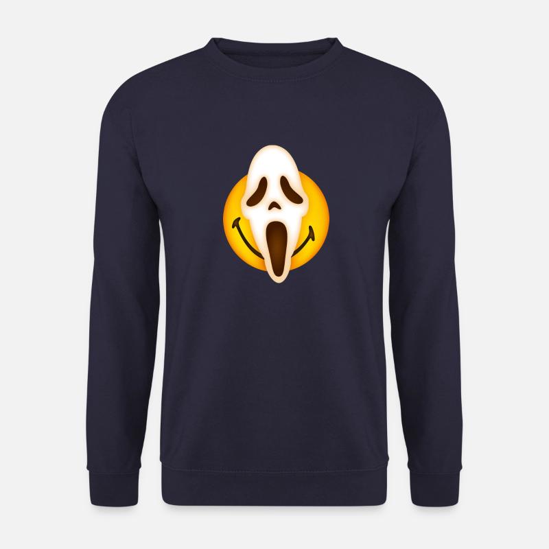 Smiley Scream Mask - Unisex Pullover - Navy