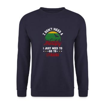 Drapeau de thérapie de la Lituanie - Sweat-shirt Unisexe - marine - Devant - Alina (178cm) & Michal (187cm)