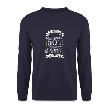 Rock'n'Roll Edition - Unisex Pullover - Navy - Vorne - Alina (178cm) & Michal (187cm)