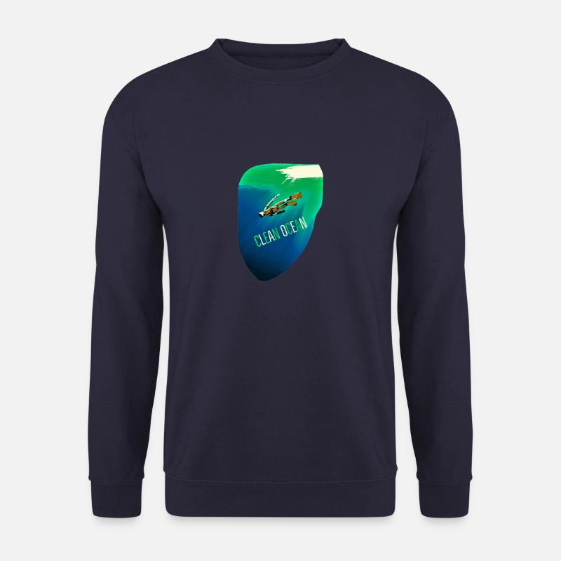 Clean Ocean Sauberer Ozean Meer Taucher - Unisex Pullover - Navy