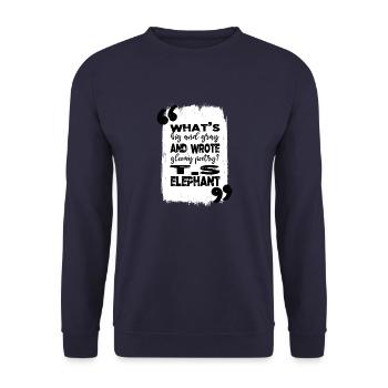 books lover sayings green bookish stuff - Unisex Sweatshirt - navy - Front - Alina (178cm) & Michal (187cm)