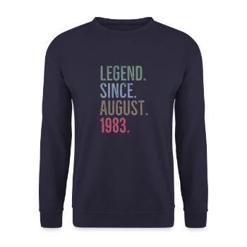 Légende depuis août 1983 - Sweat-shirt Unisexe - marine - Devant - Alina (178cm) & Michal (187cm)