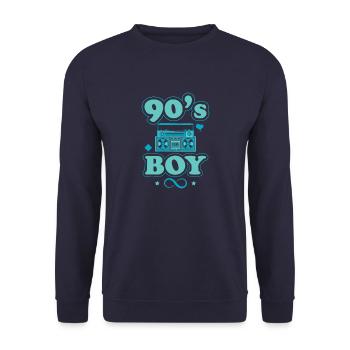 Proverbes des années 1990 Idée cadeau des années 90 - Sweat-shirt Unisexe - marine - Devant - Alina (178cm) & Michal (187cm)