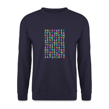 EMMEUNDAMPFE COLORS - Unisex Pullover - Navy - Vorne - Alina (178cm) & Michal (187cm)