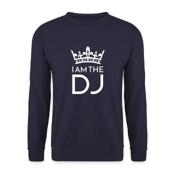 I am the dj gift - Unisex Sweatshirt - navy - Front - Alina (178cm) & Michal (187cm)