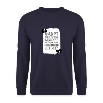 coole cool eier möhre bienen osterhase - Unisex Pullover - Navy - Vorne - Alina (178cm) & Michal (187cm)