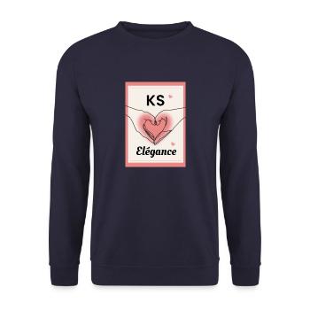KS Elégance - Sweat-shirt Unisexe - marine - Devant - Alina (178cm) & Michal (187cm)