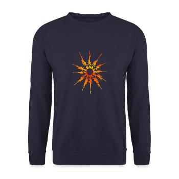 Soleil - Sweat-shirt Unisexe - marine - Devant - Alina (178cm) & Michal (187cm)