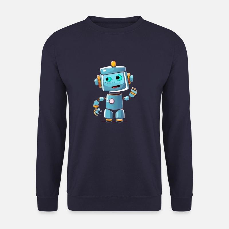 Robot tries to understand human emotions - Unisex Sweatshirt - navy