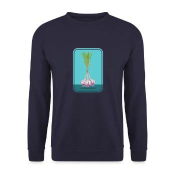 Bunch of garlic - Unisex Sweatshirt - navy - Front - Alina (178cm) & Michal (187cm)
