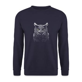 Mystische Nacht Vijilante - Unisex Pullover - Navy - Vorne - Alina (178cm) & Michal (187cm)