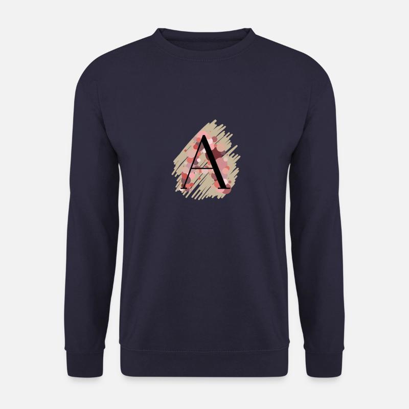 Buchstabe A - rosa/rot - Unisex Pullover - Navy