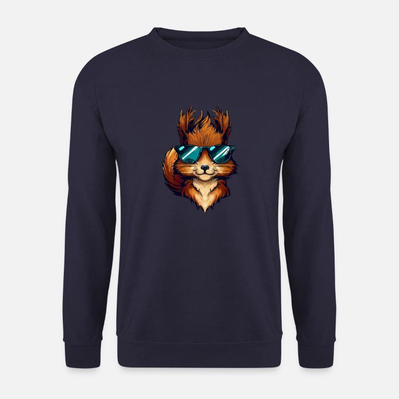 Cool Eichhörnchen - Eichhörnchen mit Sonnenbrille - Unisex Pullover - Navy
