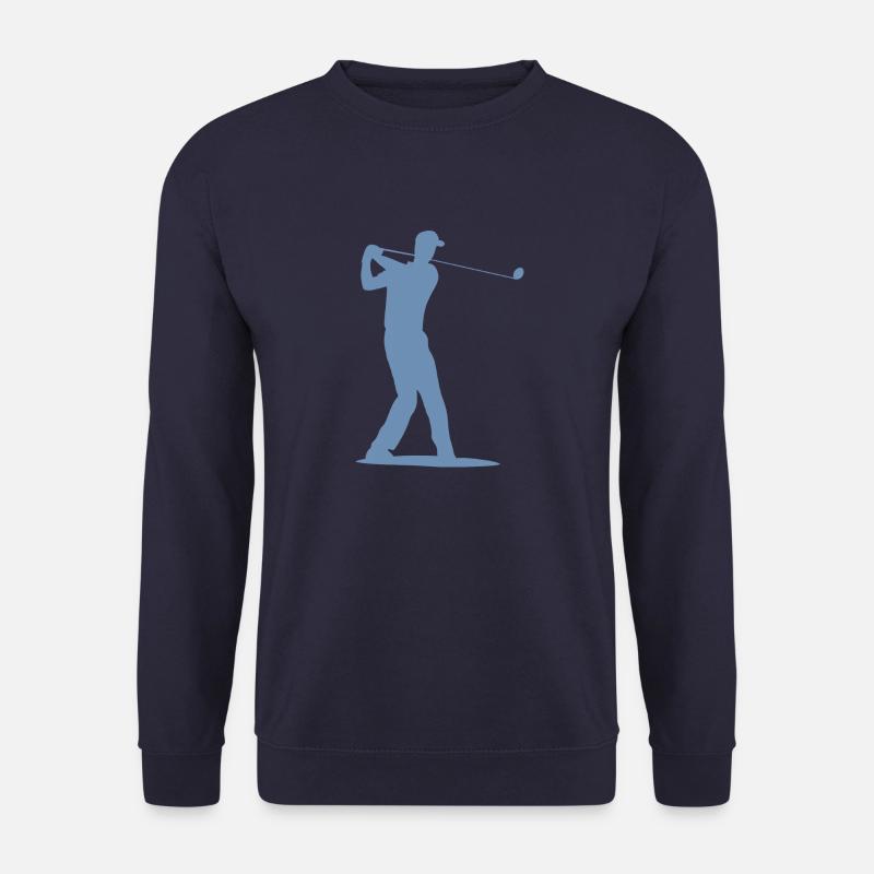 Golfspieler Silhouette - Abschlag Golf - Unisex Pullover - Navy