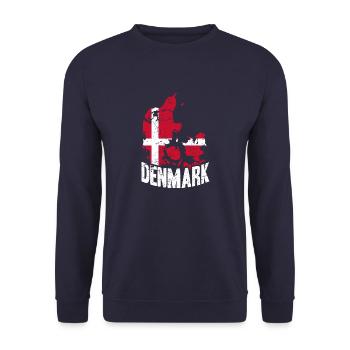 Danemark drapeau national Fierté danoise Nordique - Sweat-shirt Unisexe - marine - Devant - Alina (178cm) & Michal (187cm)
