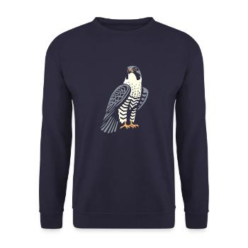 Faucon pèlerin Fauconnerie Oiseaux de proie - Sweat-shirt Unisexe - marine - Devant - Alina (178cm) & Michal (187cm)