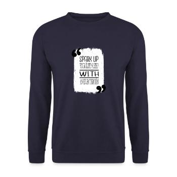 electric wire electrician funny sayings cameraman - Unisex Pullover - Navy - Vorne - Alina (178cm) & Michal (187cm)