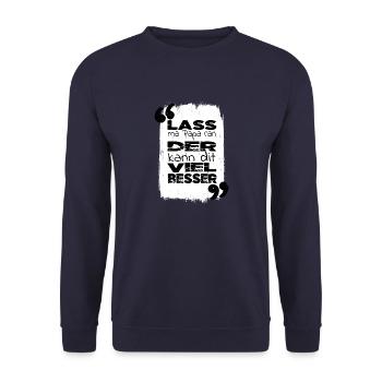 bday geek zusammenhalt 4t57369 humor elternschaft - Unisex Pullover - Navy - Vorne - Alina (178cm) & Michal (187cm)