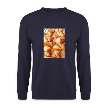 Croissants - Unisex Sweatshirt - navy - Front - Alina (178cm) & Michal (187cm)